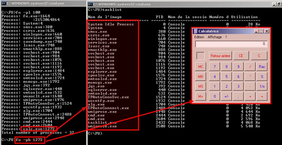 Fu-rootkit-hide-process